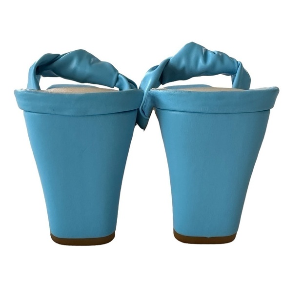 New Lulu’s Lunko Blue Woven Sandals Slides - Picture 7 of 13